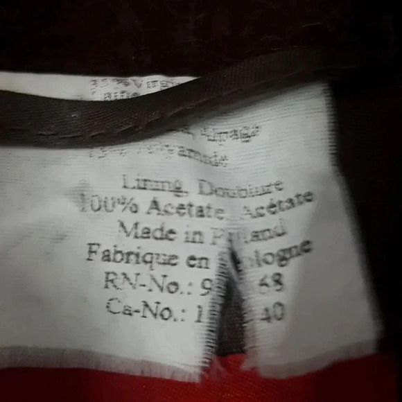 Vintage Olsen long button down Coat Sz M Brown 100% Wool Acetate Satin Linning - Picture 4 of 12